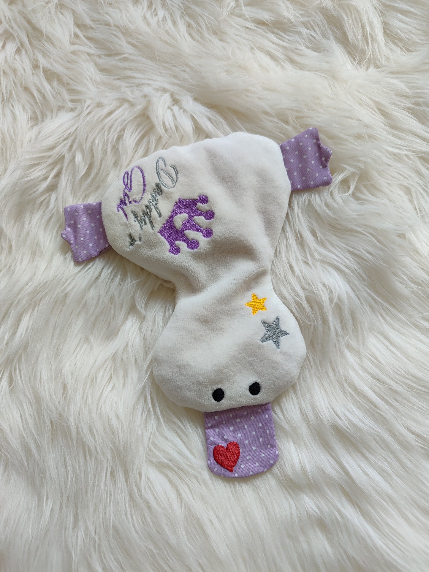 Ente Kirschkernkissen Motiv Krone Daddys Girl weiß