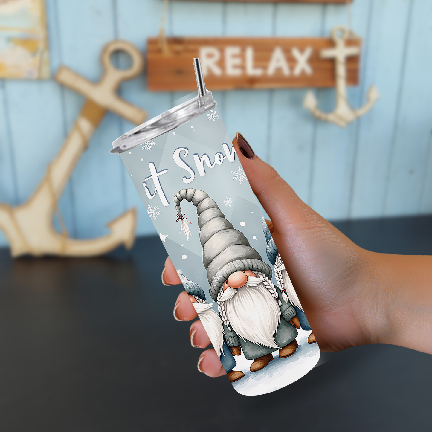 Tumbler Let it Snow Christmas 20oz 590ml Edelstahlbecher