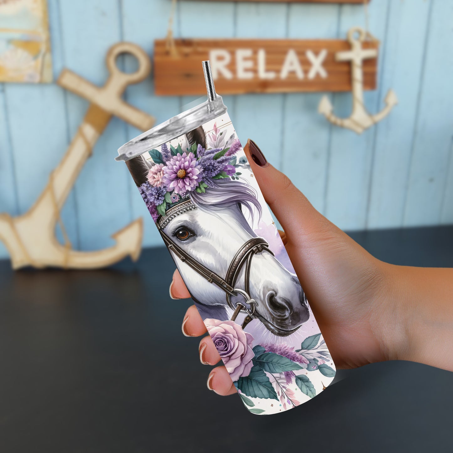 Tumbler Horses Pferd 20oz 590ml Edelstahlbecher