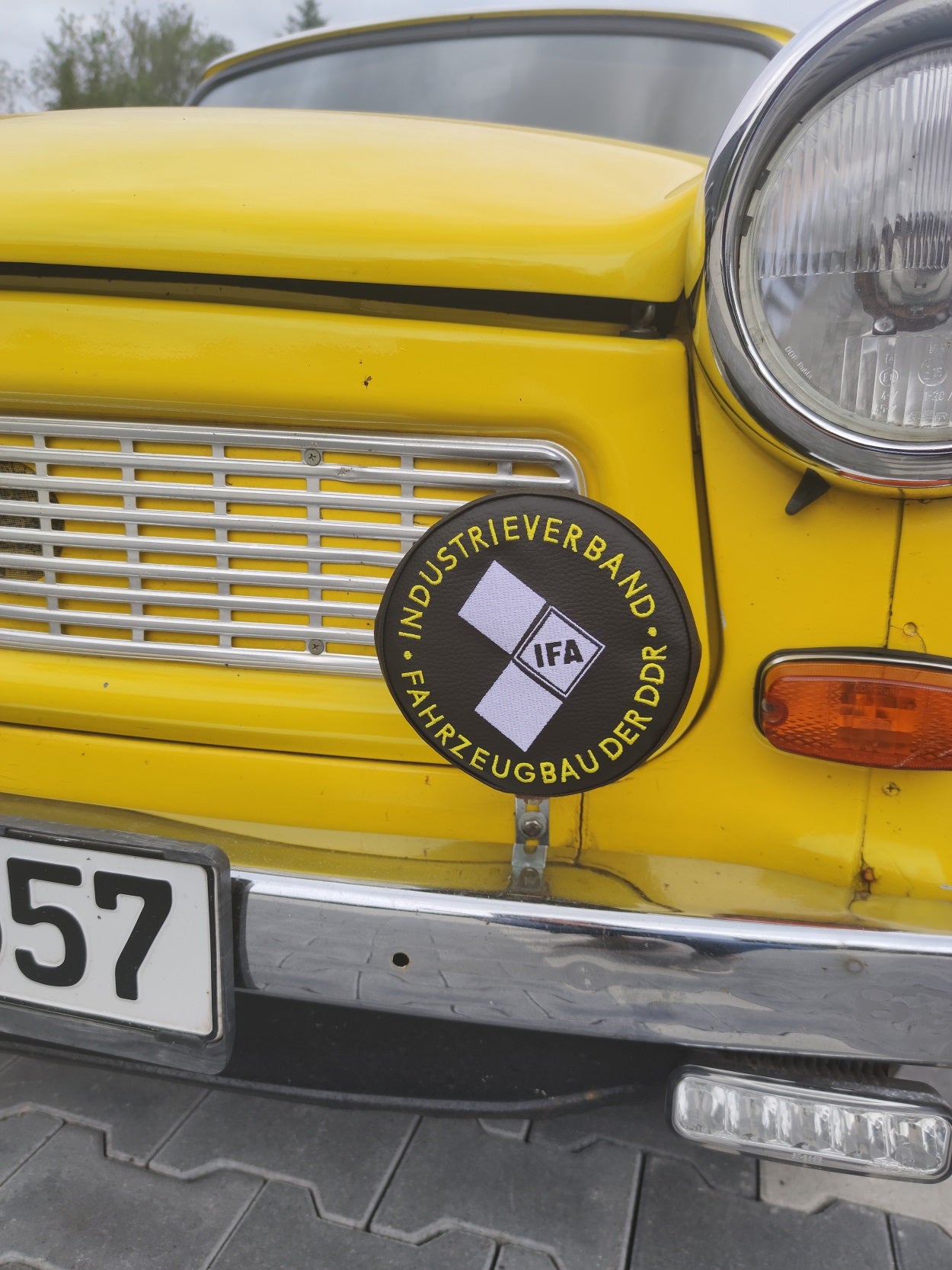 1 Set Scheinwerferhüllen gelb IFA Trabant 16cm
