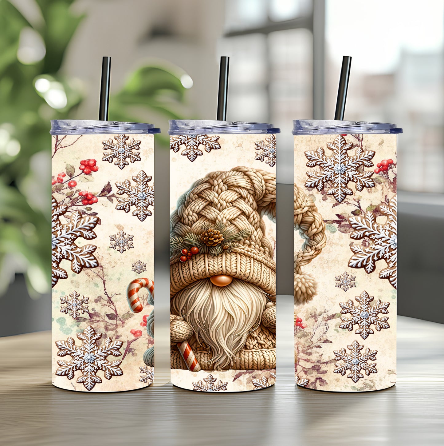 Tumbler Gnom Christmas Wichtel 20oz 590ml Edelstahlbecher
