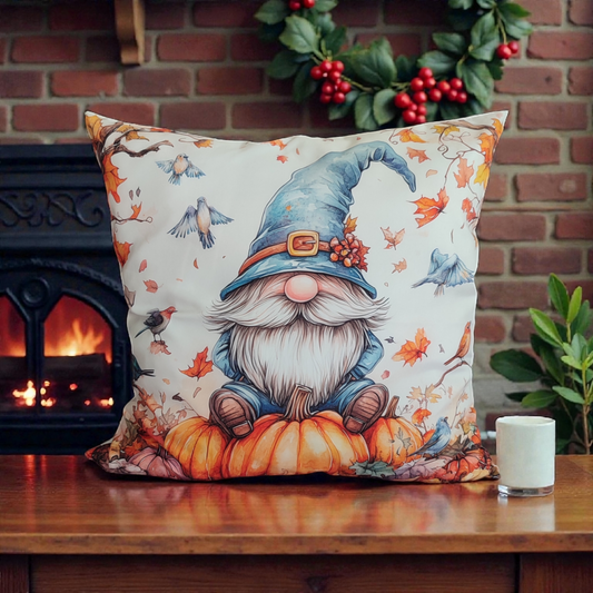 Wichtel Sofa Kissen Gnom blau