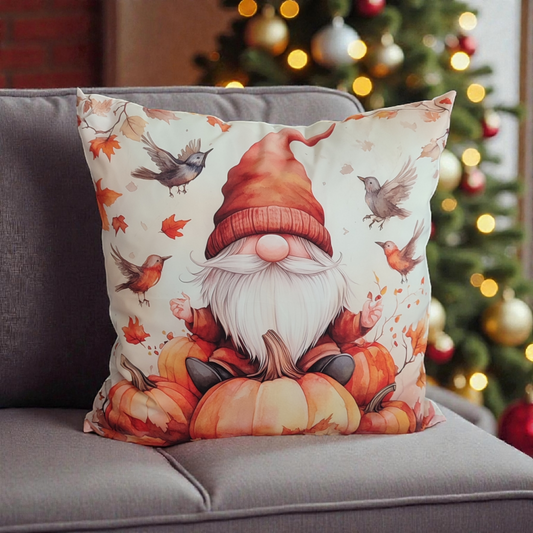 Wichtel Sofa Kissen Gnom orange