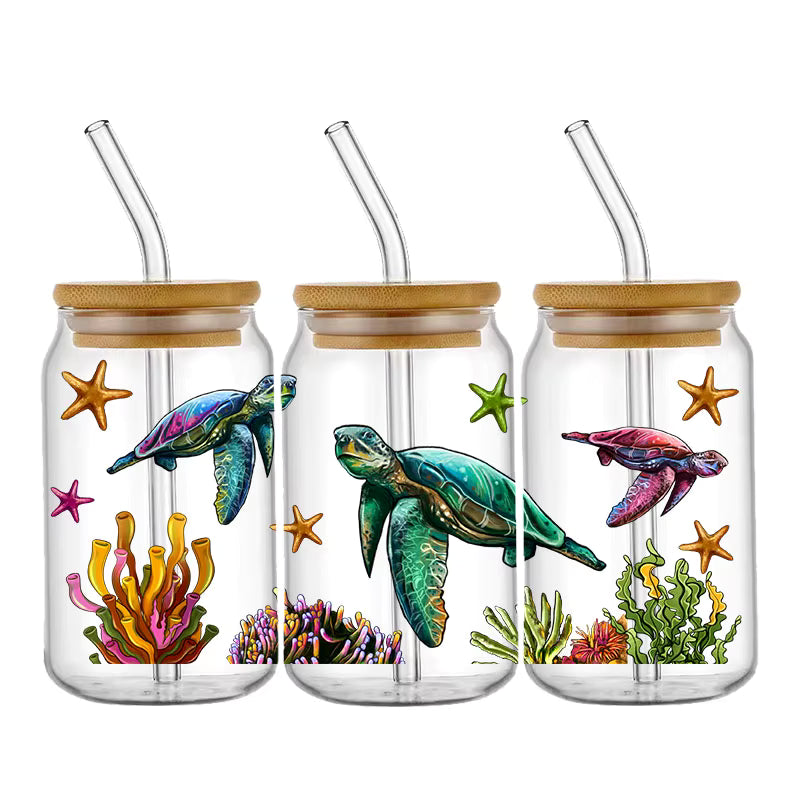 Jack Sally 16oz UV DTF Glas Sticker Wasserfest