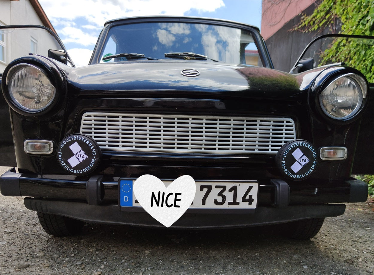1 Set Scheinwerferhüllen hellblau IFA Trabant 16cm