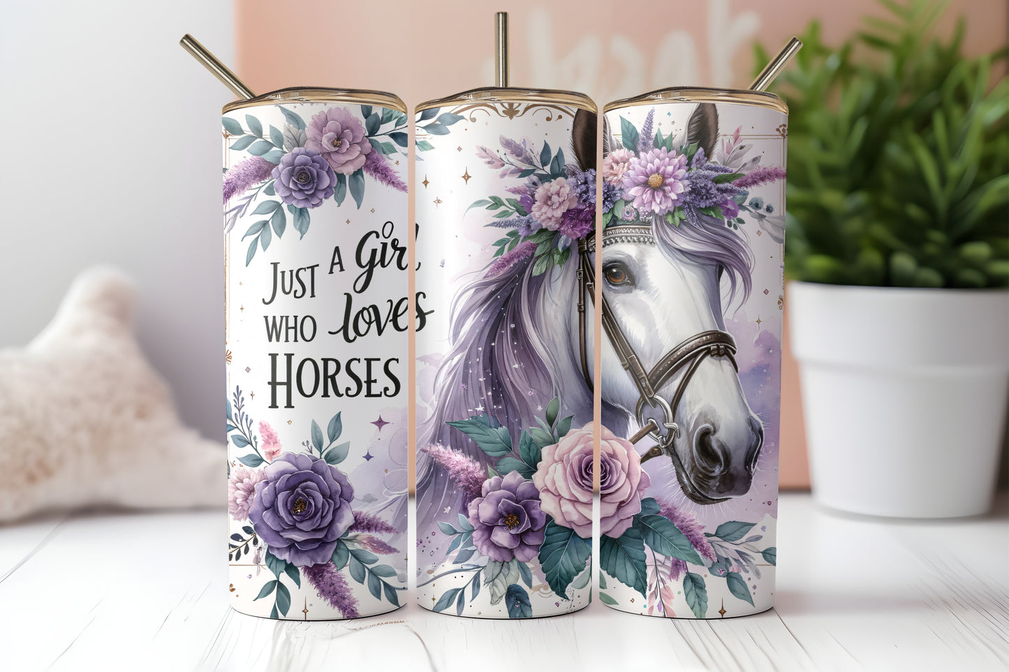 Tumbler Horses Pferd 20oz 590ml Edelstahlbecher