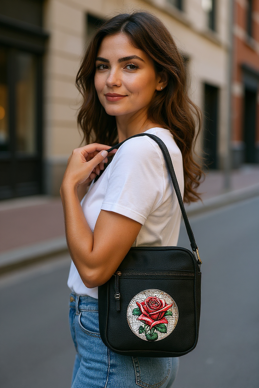 Umhängetasche Rose