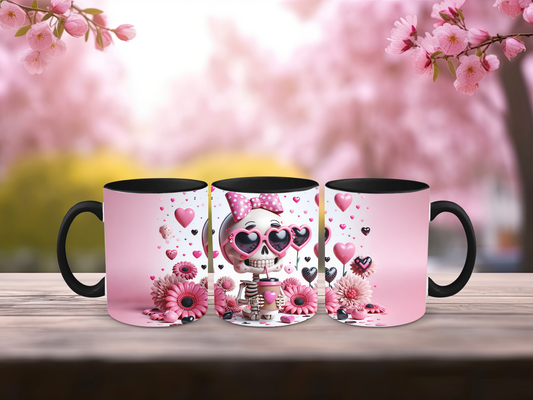 Skull Girli Tasse in pink