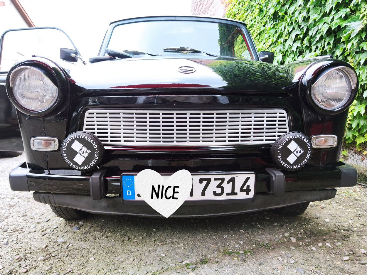 1 Set Scheinwerferhüllen weiß IFA Trabant 16cm